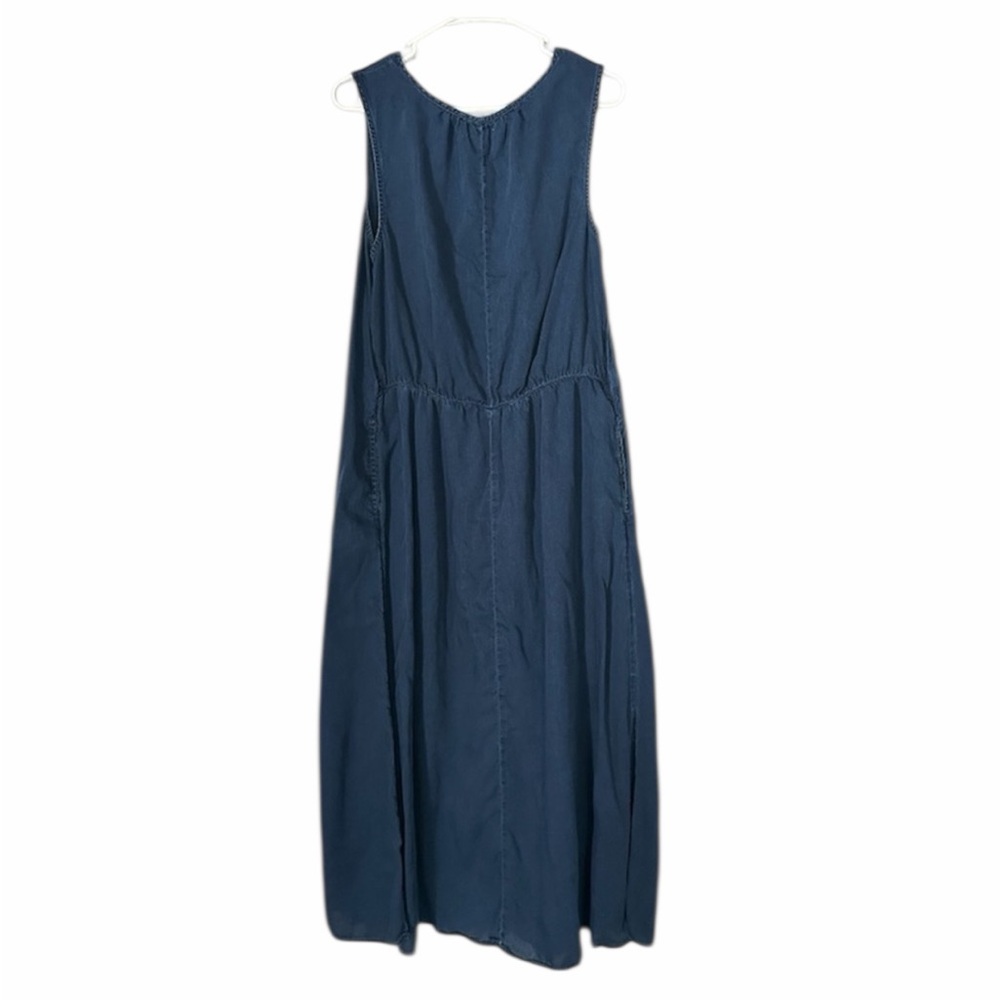 Liz Claiborne Women’s Sleeveless Denim Blue Maxi Dress Pre-Loved Size Large - Picture 2 of 5